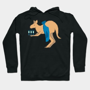 Kangaroo with glasses of champagne Hoodie